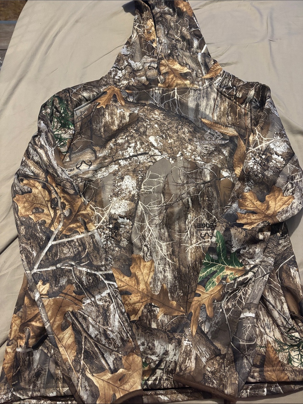 Realtree Brown Tan Green Camouflage Hoodie